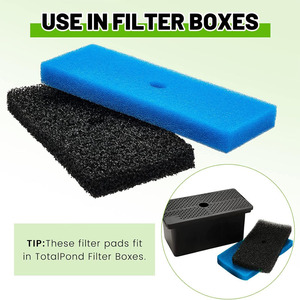 Juego de almohadillas de espuma de filtro grueso y fino para estanque Compatible con caja de filtro 52231 y 52229 para fuente de acuario de agua al aire libre. - Product Image 6