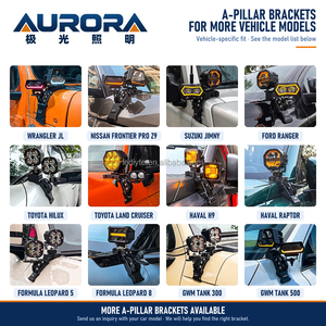 OEM Custom A-Pillar Light Mounts &amp; <strong>Brackets</strong> for LED Pod Light Offroad Driving Work Lamp Factory for Toyota LC76 - Product Image 3
