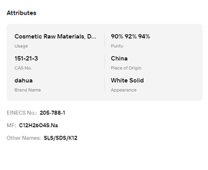 SLS (sulfate de lauryl de sodium) K12 à 92 % de pureté pour la fabrication de shampooings et de savons - Product Image 6