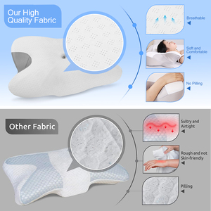 Bantal Tidur Ortopedi Busa Memori Anti Dengkuran Bentuk Kupu-kupu Servikal yang Nyaman untuk Tempat Tidur - Product Image 5