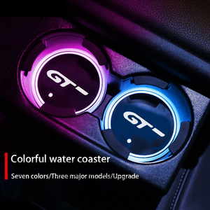 Support de dessous de verre de tasse d'eau de voiture lumineuse 7 lumière d'ambiance menée par voiture de charge d'USB colorée pour <span class=keywords><strong>Peugeot</strong></span> 3008 <span class=keywords><strong>GT</strong></span> <span class=keywords><strong>308</strong></span> 4008 5008 508 - Product Image 1