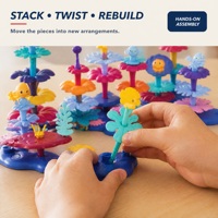 Set Blok Bangunan Ocean Flower 122 Buah Mainan Edukasi Susun DIY Set Permainan Konstruksi dengan Ember
