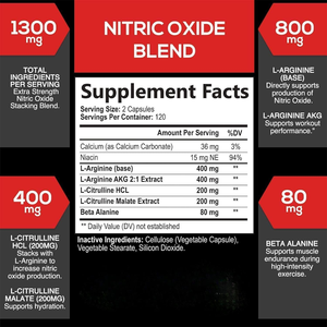 Private Label ossido nitrico Pre-allenamento capsule di energia muscolare <span class=keywords><strong>Builder</strong></span> integratori per adulti potenziamento della forza donne in gravidanza - Product Image 4