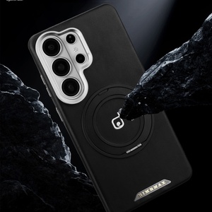 Premium Magnetic PU Leather <b>Phone</b> Case for Samsung S26 S23 S24 Ultra S25 Plus With 360° Rotation Ring Stand Protective Cover - Product Image 5