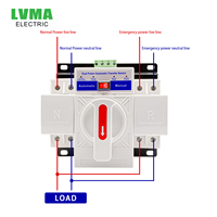 Interrupteur de transfert automatique LVMA LMQ4-63M CB 63A 3P certifié CCC CE 50Hz/60Hz 10kA de capacité de coupure