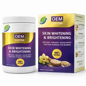 Poudre de Protéine de Lactosérum Bio Éclaircissante pour la Peau, Marque Privée, Vitamine C, Collagène Naturel Halal, Booster 500g/Bouteille, Vente en Gros OEM ODM - Product Image 4