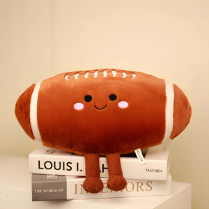Peluche de Rugby Personalizado OEM/ODM - Colores y Diseños Personalizables, Peluche de Rugby con Cara Sonriente para Regalos - Product Image 2