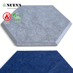 Paneles Acústicos Hexagonales de Fieltro PET |   Paneles Acústicos Ignífugos con Clasificación NRC 0.85, Alta Densidad, Ecológicos, para Oficina y Estudio - Product Image 1