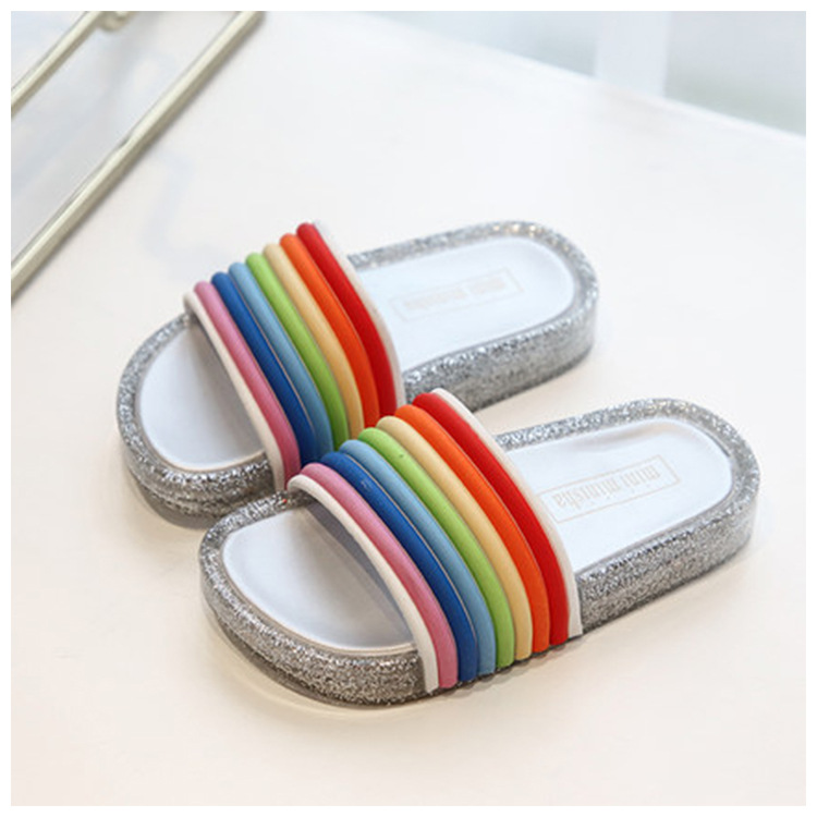 LED Light Slippers for Kids Girl Soft Rainbow Color