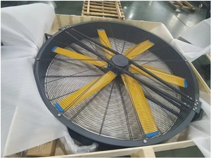 พัดลมตั้งพื้นเคลื่อนย้ายได้ขนาดยักษ์ประหยัดพลังงาน hvls พัดลมระบายอากาศสำหรับโรงยิมฐานล้ออลูมิเนียม - Product Image 4