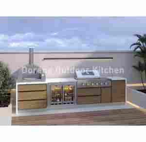 2025 Dorene 304 Acero inoxidable 6Ft BBQ Island cocina al aire libre con parrilla, nevera y <span class=keywords><strong>asador</strong></span> para barbacoas familiares y reuniones - Product Image 1