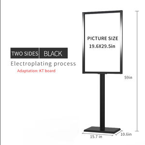 Support de signalisation double face détachable BOZE 50x75cm en alliage d'aluminium pour aéroport, <span class=keywords><strong>bibliothèque</strong></span>, centre commercial, intérieur et extérieur - Product Image 3