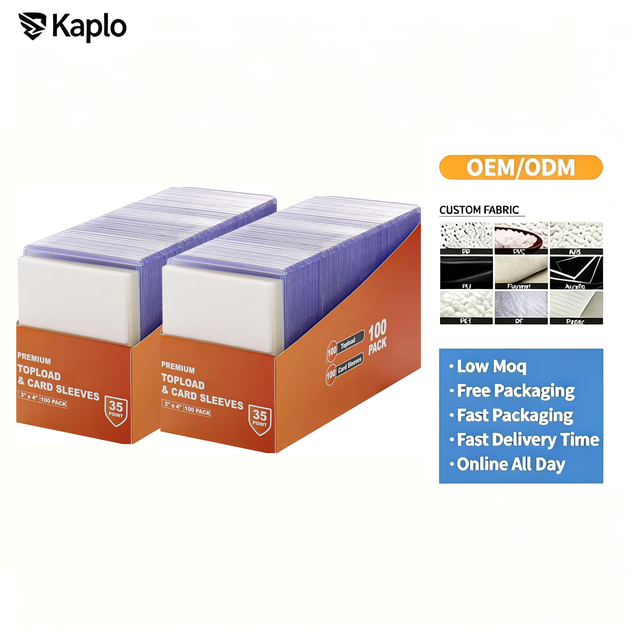 Kaplo 35PT 3x4 Inch Clear PVC Rigid Toploader Card Holder Protector & Storage Case for Trading, Sports & Game Cards