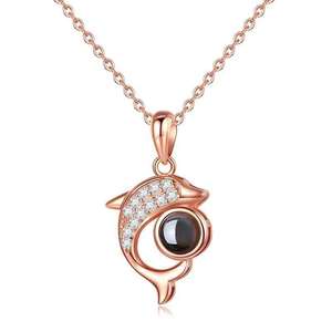 Collar con Proyección <span class=keywords><strong>de</strong></span> Fotos Personalizadas para Decoración Navideña, Colgante <span class=keywords><strong>de</strong></span> Corazón con Proyección <span class=keywords><strong>de</strong></span> 100 Idiomas Te Amo, Collar <span class=keywords><strong>de</strong></span> Proyección DIY para Hombre y Mujer - Product Image 4