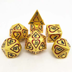 <span class=keywords><strong>Prix</strong></span> de gros usine – Nouveau jeu de dés polyédriques D&D 7 pièces en alliage de zinc avec étui métallique pour le jeu Dungeons and Dragons - Product Image 5