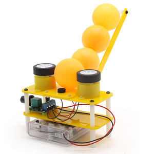 Kit lanzador de bolas Fq-1, juguete educativo de ciencia de plástico con velocidad ajustable para niños de 7 a 9 años, modelo DIY de control manual - Product Image 2