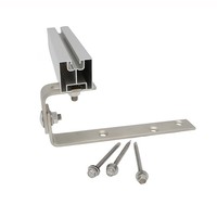 Système de montage solaire sur rail en aluminium anodisé 6005-T5 et acier inoxydable 304, support de montage sur toit GTERGY GT-RL 02, garantie 12 ans