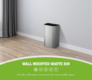 FANDA - Cubo de Basura Moderno y Ecológico de Acero Inoxidable con Acabado Cepillado para Montaje en Pared, Capacidad de 23L, 1 Año de Garantía - Product Image 2