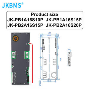 Batterie de stockage d'énergie JiKong JK Parallel 16S 100A 150A 200A avec BMS intelligent actif 1A 2A JK-PB2A16S20P et écran LCD pour onduleur - Product Image 5