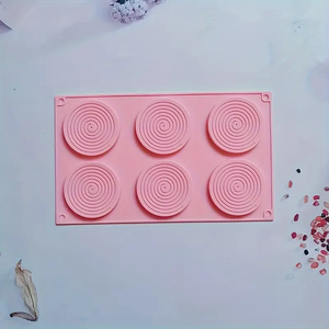 Moule en silicone en forme de spirale à 6 trous, moules à gâteaux 3D, mousses pour glaces, chocolat, pâtisserie, ustensiles de cuisson, dessert, art culinaire - Product Image 3