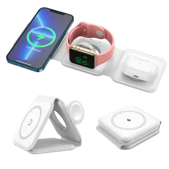 Top Selling Portable Wireless Charger15W Mobile Wireless Charger Fast Speed Magnetic Wireless Charger Pad for Watch for Earphone
