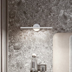 Modern Chrome <b>LED</b> Wall Lamp 4100K Neutral White Bathroom <b>Light</b> <b>Surface</b> <b>Mounted</b> E27 Bulb Base IP44 Rated - Product Image 6