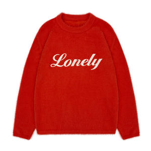 Großhandel Maßgefertigter Modischer <span class=keywords><strong>Mohair</strong></span>-Jacquard-Pullover für Herren, Langer Strick-Streetwear-Pullover für Herren - Product Image 3