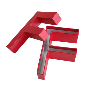 Boîte cadeau en carton recyclable avec couvercle et base, impression personnalisée, laminage mat, alphabet et chiffres. - Product Image 4