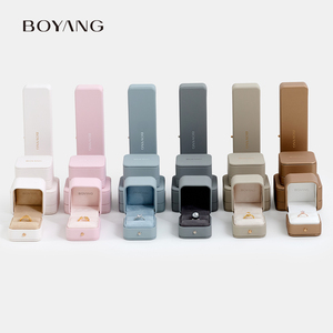 Scatola per Set di Gioielli Boyang, Confezione per Collana, Bracciale, Orecchini e Anello, Scatola di Lusso in Pelle PU con Logo Personalizzato - Product Image 6