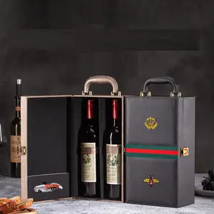 الأكثر مبيعاً هدية لطيفة مزدوجة ، زجاجة من النبيذ الأحمر ، صندوق هدايا مع 3 ، فتاحية زجاجات فريدة من نوعها