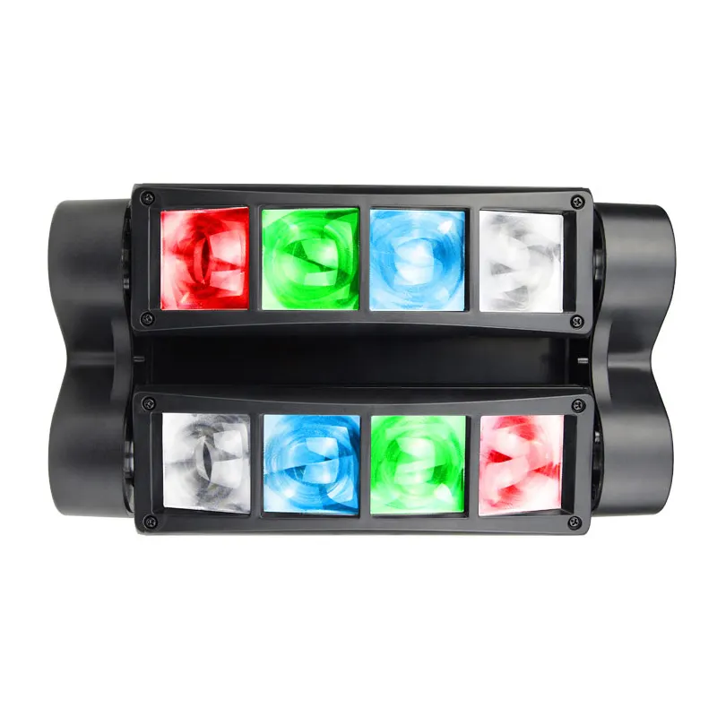 LED mini moving head light 8X10W spider light DJ disco stage lighting effect is suitable for KTV DJ music party dance