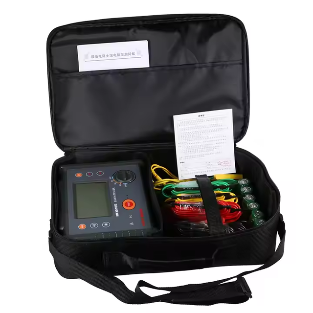 FR3010E 0.00ohm~30kohm-m Ground Resistance Meter Soil Resistivity Tester Measure Voltage Soil Resistivity