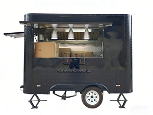 Nouvelle remorque alimentaire ACB entièrement équipée en aluminium avec bar à glaces et grill rotatif pour poulet, pour usage commercial - Product Image 4