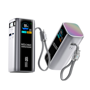 พาวเวอร์แบงค์ 100W 20000mAh พร้อมสายเคเบิลแบบยืดหดได้ในตัว จอแสดงผล TFT และพอร์ตเอาต์พุต 4 ช่อง สำหรับการเดินทาง รุ่น MH878A - Product Image 1