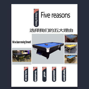 Tavolo da Biliardo Professionale da 9ft 8ft 7ft all'Ingrosso a Basso Costo, Moderno per Interni ed Esterni, Tavolo da Snooker e Biliardo 3 in 1 - Product Image 5