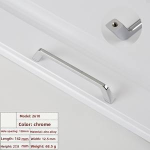 Poignées de porte d'armoire en alliage de zinc massif doré minimaliste moderne vente directe d'usine pour les meubles - Product Image 6