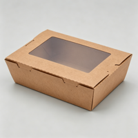 Emballage en papier kraft jetable de qualité supérieure, personnalisé et de qualité alimentaire, pour les boîtes de poulet frit et les contenants à emporter