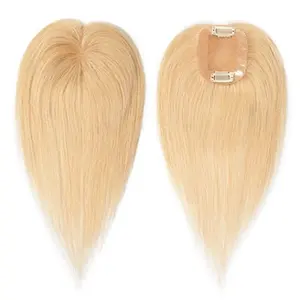 Qingdao Premier Wigs Factory Silk Base Top Human Hair Topper Blonde Human Hair Topper Wig Women Toupee Clip in Full Lace Wig