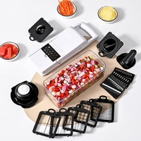 Hachoir professionnel en plastique compact cuisine coupe-légumes conteneur hachoir à oignons et trancheuse à mandoline végétarienne