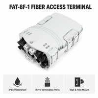 Caja de Distribución de Fibra Óptica FTTH Preterminada de 8 Núcleos, Resistente a la Intemperie IP65, de PC y ABS, para Montaje en Pared