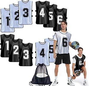Loszittende Mouwloze Tanktop Scrimmage Truien Voor Heren-Ademend Sneldrogend Genummerd Ronde Hals Ideaal Voor Voetbal - Product Image 2