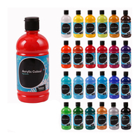 Peinture artistique 500 ml, 24 couleurs en bouteille, peinture acrylique, outil de peinture, pigment de dessin de niveau artiste, certificat MSDS