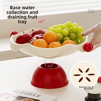 Assiette à fruits écologique, durable, de luxe léger, haut de gamme, en polypropylène, motif floral, qualité alimentaire, pour servir