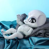 Poupée Alien Reborn réaliste de 4 pouces, poupée compagnon pour la décoration de la chambre d'enfant, cadeau d'anniversaire pour enfants