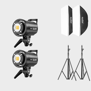 Kits d'éclairage Softbox 60x90CM Système d'éclairage professionnel <span class=keywords><strong>Godox</strong></span> <span class=keywords><strong>SL</strong></span>-<span class=keywords><strong>60W</strong></span> Ensemble d'éclairage vidéo continu LED pour diffusion en direct - Product Image 1