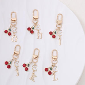 Dibujos animados fruta inglés letra auricular colgante pequeño claro lindo coche llavero accesorios decorativos moda Aleación de Zinc bolsa - Product Image 3