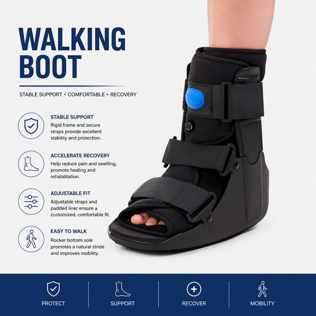 OEM Air CAM Walker Boot Medical Orthopedic Fracture Walking Boot Adjustable Ankle Support Sizes S/M/L Foot Injury Recovery