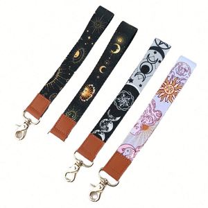 Customized Bulk Polyester Wrist Lanyard with <b>Anime</b> Logo Print <b>Keychain</b> & Carabiner for Promotions - Product Image 1