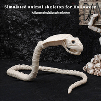 Squelette de cobra en plastique pour Halloween, décoration d'horreur transfrontalière, pour bar et maison hantée