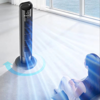 Climatiseur électrique domestique avec télécommande, ventilateur sans pales, 4 vitesses réglables, alimentation en air longue portée 6 m, ventilateur tour